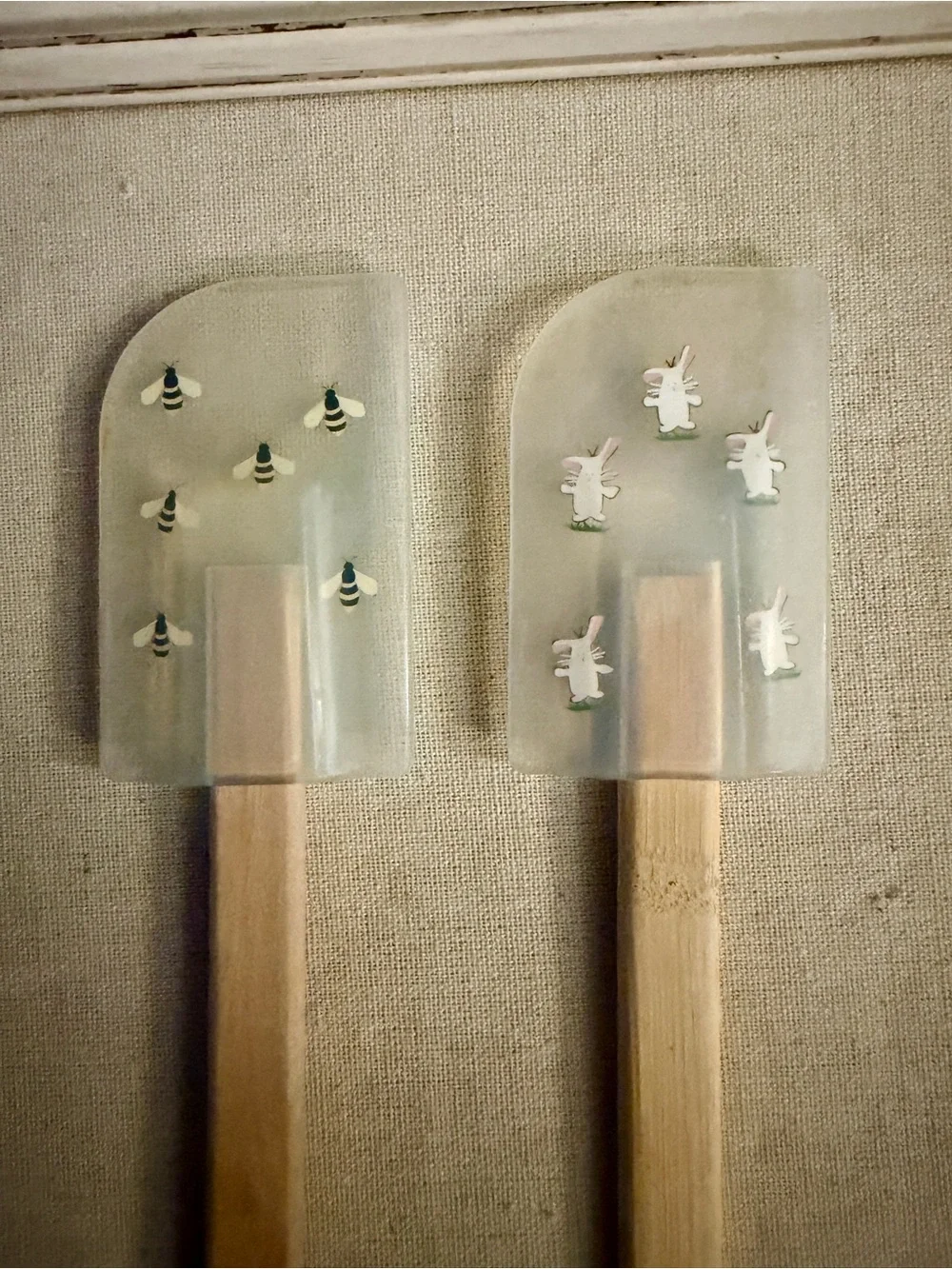 Vintage Sur La Table spring themed animals silicone spatulas set of 2